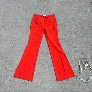 Maeve Bright Red Flare Jeans